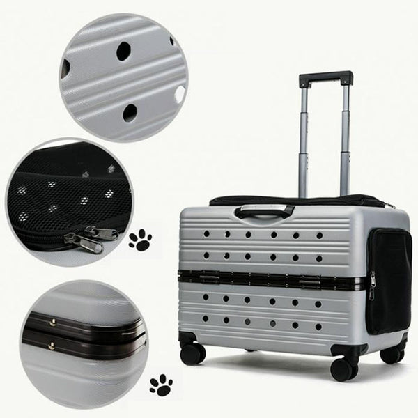 New pet bag large pet air box PC universal wheel pet trolley case