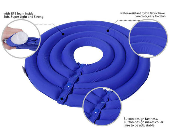 Large, medium and small lightweight pet bite-proof collar