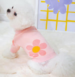 Autumn and winter fresh flower jacquard knitted cardigan puppy dog two-legged sweater