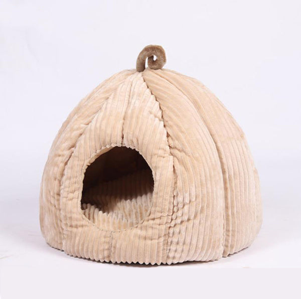 Winter warm closed removable and washable large yurt pumpkin cat litter nest