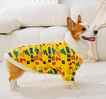 Autumn and winter full-print English corgi sweater small and medium-sized dogs and dogs two-legged fleece warm spring pet dog clothes