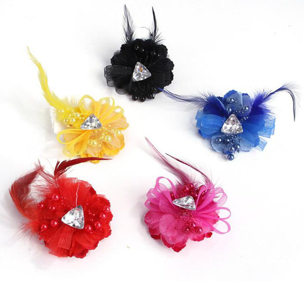 Pet hairpin headwear Princess flower bow Cat headwear pet accessories