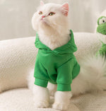 Autumn and winter hooded sweater funny cute cat feet pet clothes