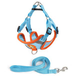 Reflective breathable leash for pet chest harness