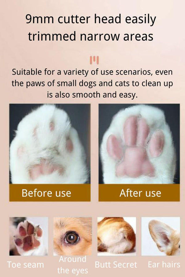 Pet foot shaving device electric hair clipper hair trimmer electric push dog cat paw hair clipper