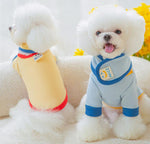 Autumn and winter small and medium-sized dog thin fleece sweater two feet cute wind warm pet dog clothes