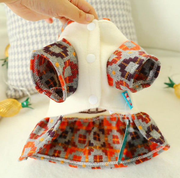 Autumn and winter small dog cat skirt