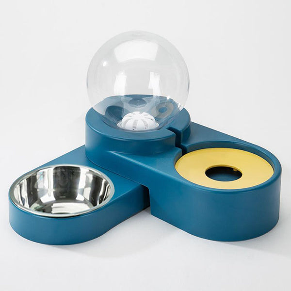 Ball type automatic water refilling double bowl