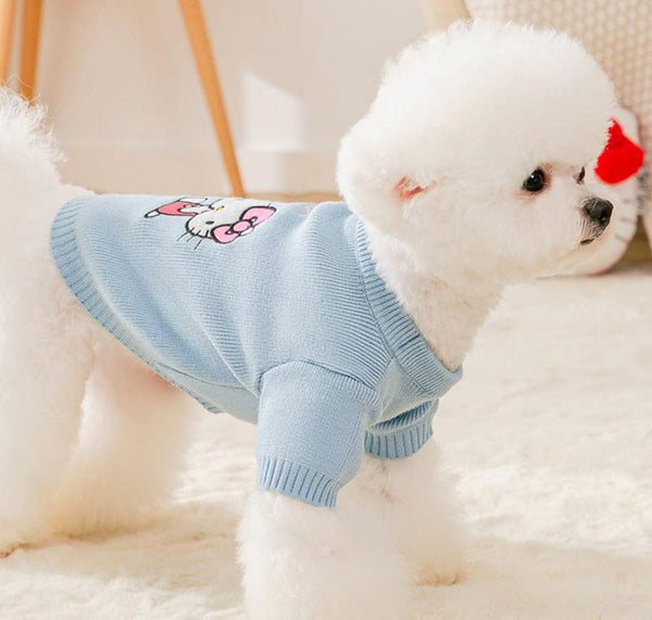 printemps et automne chiot chien chat pull deux pieds vêtements pour animaux de compagnie chemise de fond