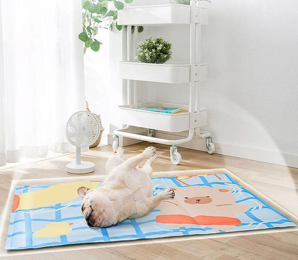 New pet ice pad cartoon printing cat small and medium dog kennel pad