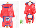 Big pocket small dog four-legged raincoat