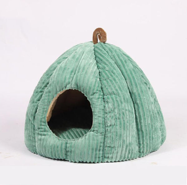 Winter warm closed removable and washable large yurt pumpkin cat litter nest