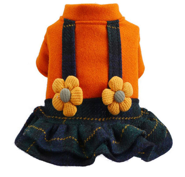 Autumn and winter small dog cat skirt