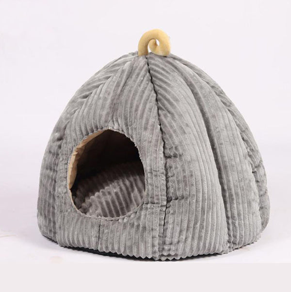 Winter warm closed removable and washable large yurt pumpkin cat litter nest