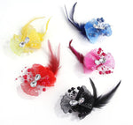 Pet hairpin headwear Princess flower bow Cat headwear pet accessories