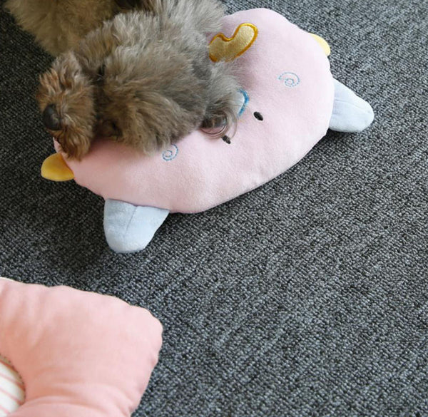 Pet cute pig pattern protection cervical spine deep sleep dog cat pillow