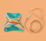 Cat leash vest type chest strap to prevent break free