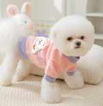 Autumn and winter small and medium-sized dog thin fleece sweater two feet cute wind warm pet dog clothes