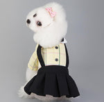 Pet clothing spring and summer new dog clothes couples wear student suits Teddy Bichon Pomeranian clothes