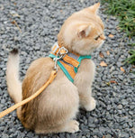 Cat leash vest type chest strap to prevent break free