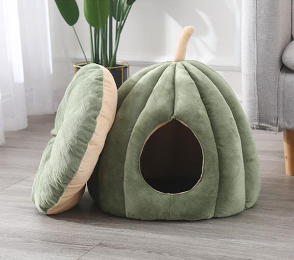 Winter warm closed removable and washable large yurt pumpkin cat litter nest