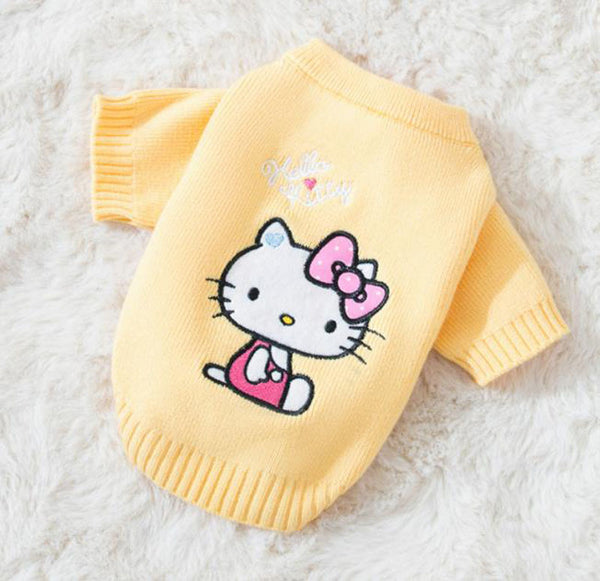 printemps et automne chiot chien chat pull deux pieds vêtements pour animaux de compagnie chemise de fond