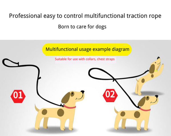 Cuerda de tracción para perros multifuncional