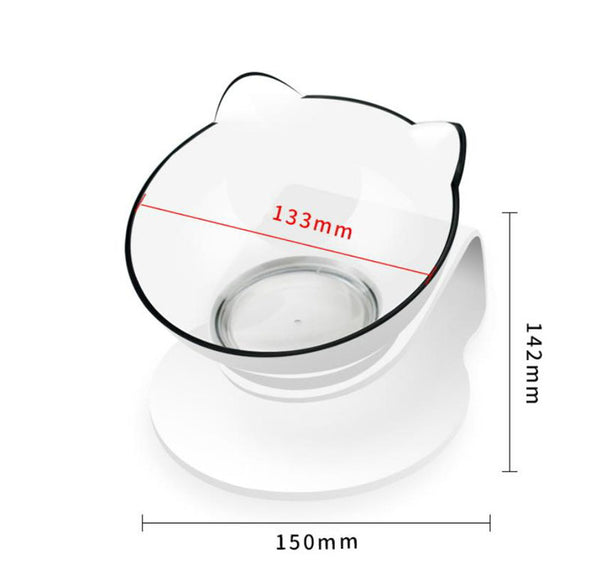 15°傾斜調整可能な滑り止めペットダブルボウル