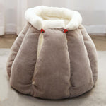 Winter new style plus velvet thick warmth semi-closed pet nest