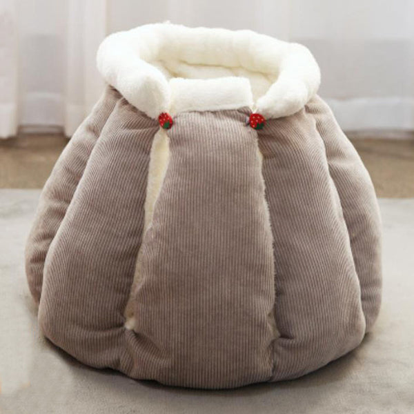 Winter new style plus velvet thick warmth semi-closed pet nest