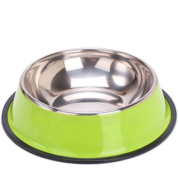 Painted stainless steel pet single bowl