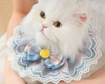 Cat Dog Plaid Lace Collar