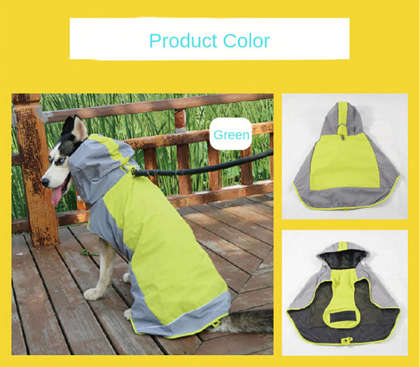 Double layer big dog raincoat