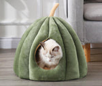 Winter warm closed removable and washable large yurt pumpkin cat litter nest