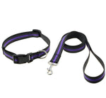 Nylon reflective traction rope collar set