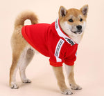 Pet autumn and winter plus velvet thickened two hooded sweater