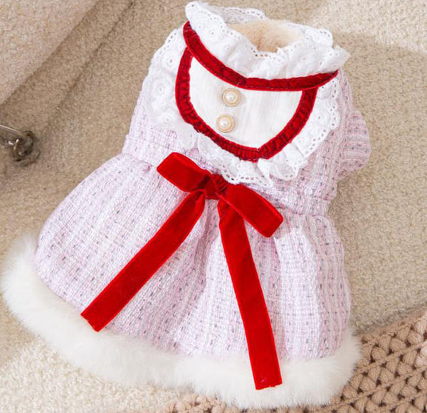 Autumn and winter little dog little fragrant princess dress