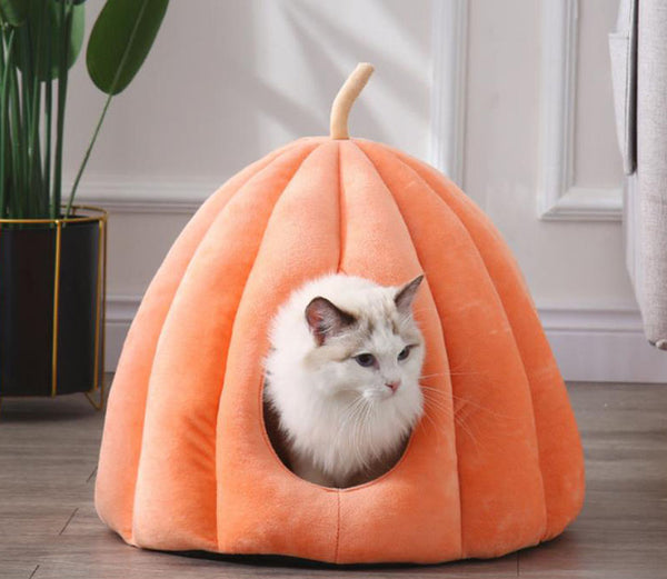 Winter warm closed removable and washable large yurt pumpkin cat litter nest