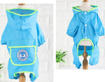 Big pocket small dog four-legged raincoat