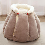 Winter new style plus velvet thick warmth semi-closed pet nest