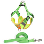 Reflective breathable leash for pet chest harness