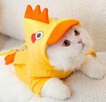 Autumn and winter hooded sweater funny cute cat feet pet clothes