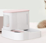 Dual-use automatic feeder and drinker for pets, cats and dogs