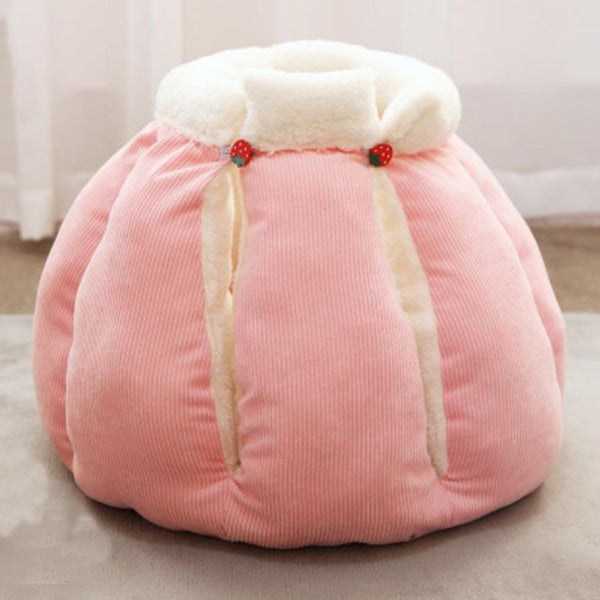 Winter new style plus velvet thick warmth semi-closed pet nest