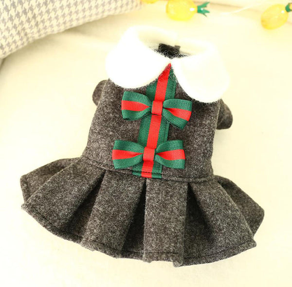 Autumn and winter small dog cat skirt